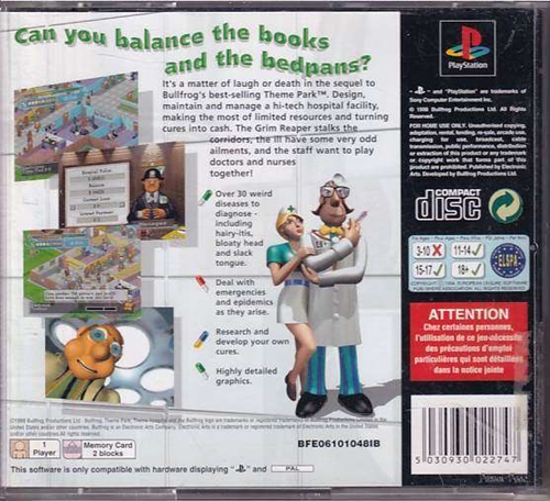 Theme Hospital - PS1 (B Grade) (Genbrug)